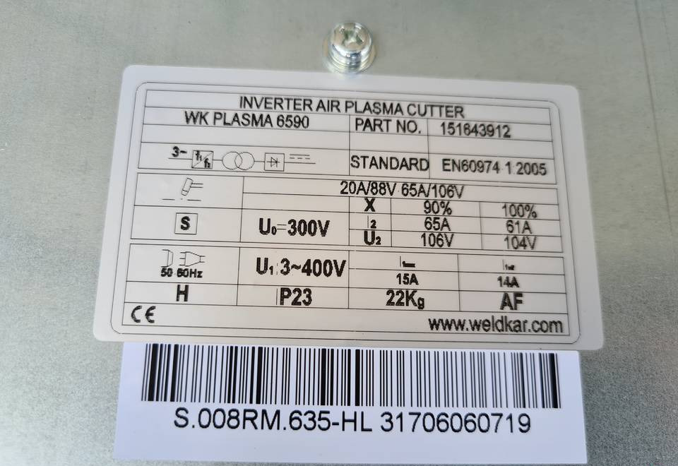 Plazma Przecinarka plazmowa WELDKAR WK Plasma 6590 - معدات لحام: صورة 4 Plazma Przecinarka plazmowa WELDKAR WK Plasma 6590 - معدات لحام: صورة 4