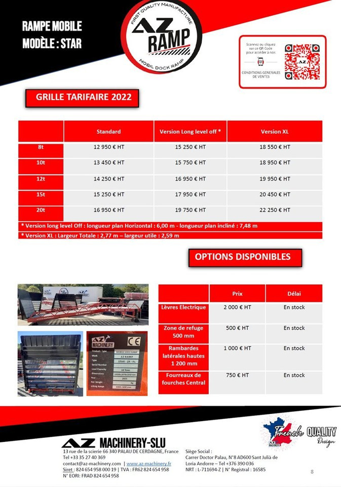Loading Ramp with with hydraulic tilting bridge - AZ RAMP - STAR- 8T. 8 ton capacity - منحدر تحميل: صورة 3 Loading Ramp with with hydraulic tilting bridge - AZ RAMP - STAR- 8T. 8 ton capacity - منحدر تحميل: صورة 3