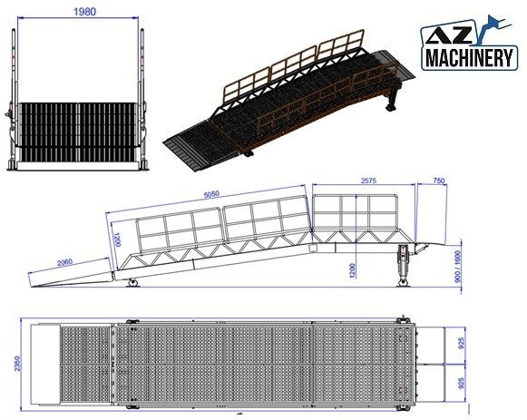 جديدة منحدر تحميل Loading Ramp with with hydraulic tilting bridge -  AZ RAMP - STAR-RL- 12T. 12 ton capacity: صورة 16