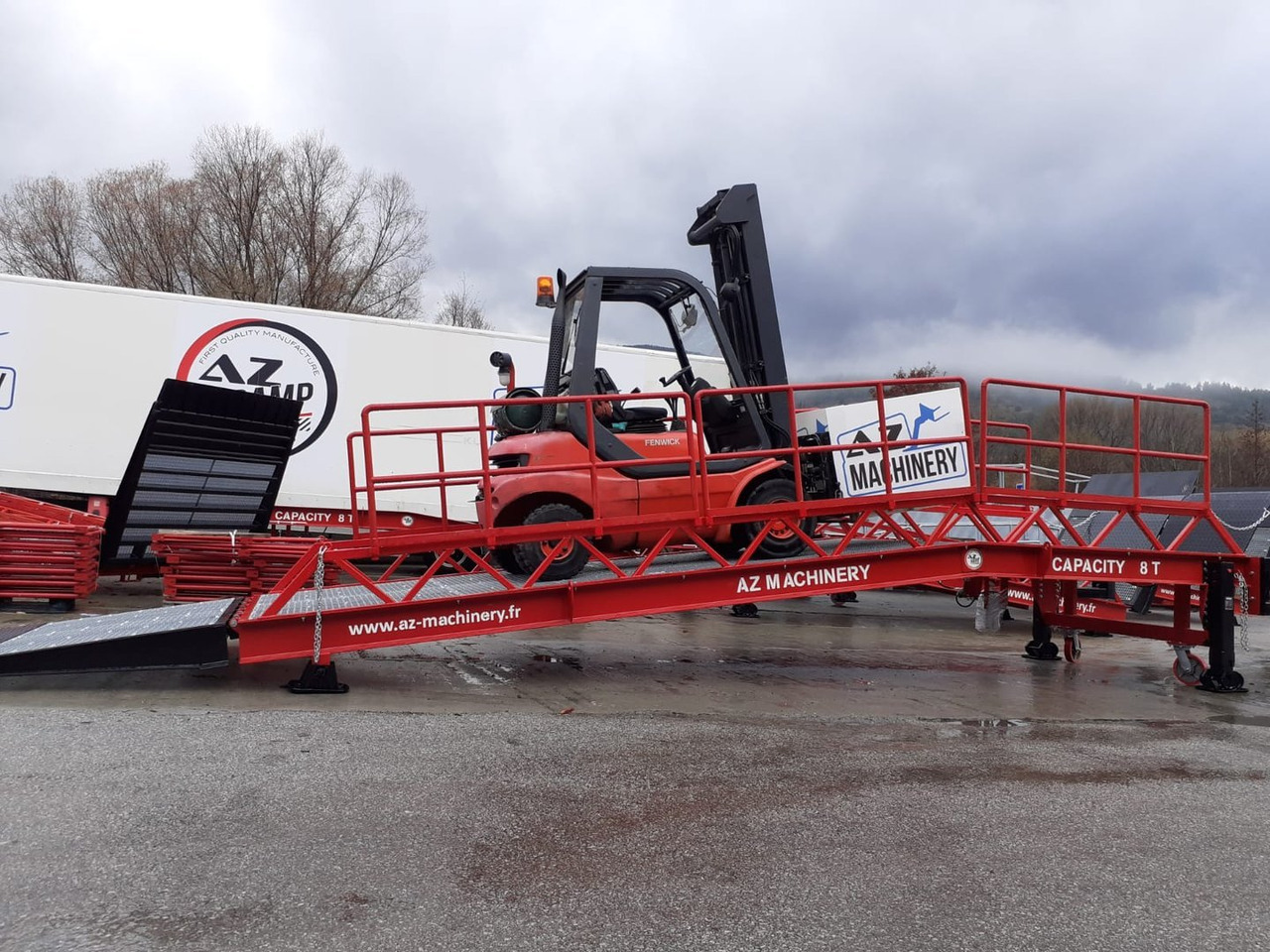 جديدة منحدر تحميل Loading Ramp with with hydraulic tilting bridge -  AZ RAMP - STAR-RL- 12T. 12 ton capacity: صورة 12