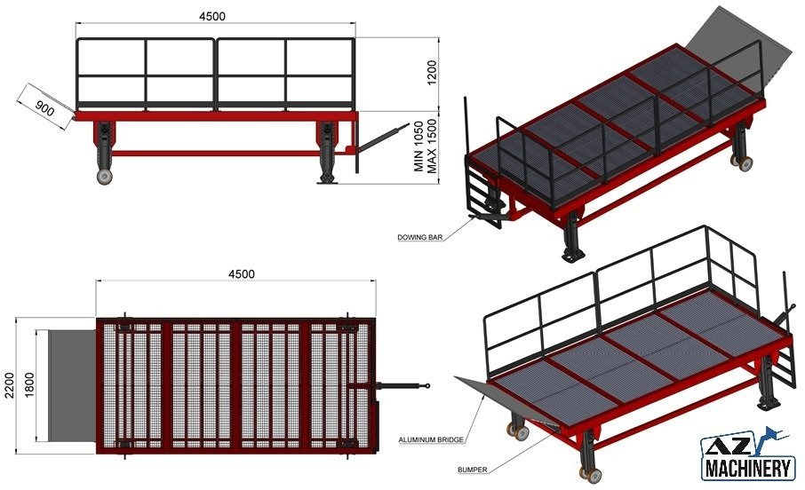 Mobil Loading Table AZ RAMP-SIMPLY 90 -6 T Capacity - منحدر تحميل: صورة 4 Mobil Loading Table AZ RAMP-SIMPLY 90 -6 T Capacity - منحدر تحميل: صورة 4