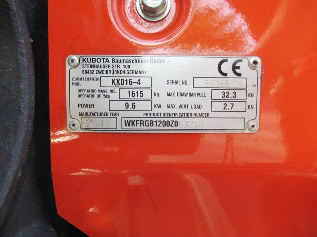 Kubota KX016-4 hydr. Schwenklöffel - حفارة مُصَّغرة: صورة 5 Kubota KX016-4 hydr. Schwenklöffel - حفارة مُصَّغرة: صورة 5