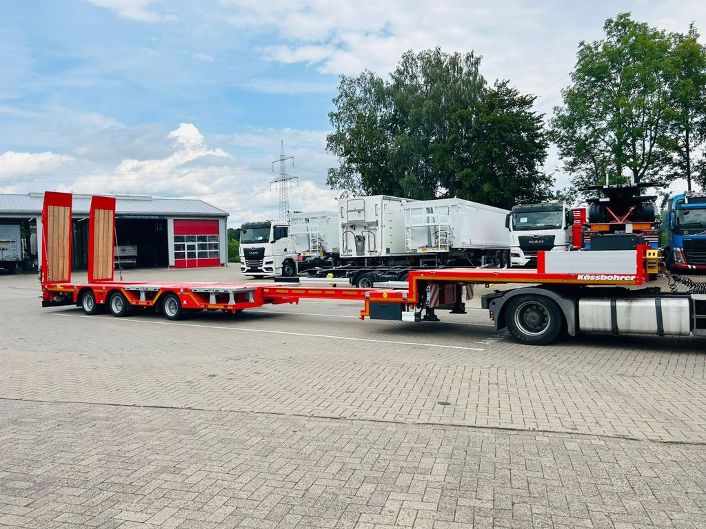 Kässbohrer KSLA RJ Mega Jumbo Tieflader mit Radmulden tele - عربة منخفضة مسطحة نصف مقطورة: صورة 1 Kässbohrer KSLA RJ Mega Jumbo Tieflader mit Radmulden tele - عربة منخفضة مسطحة نصف مقطورة: صورة 1
