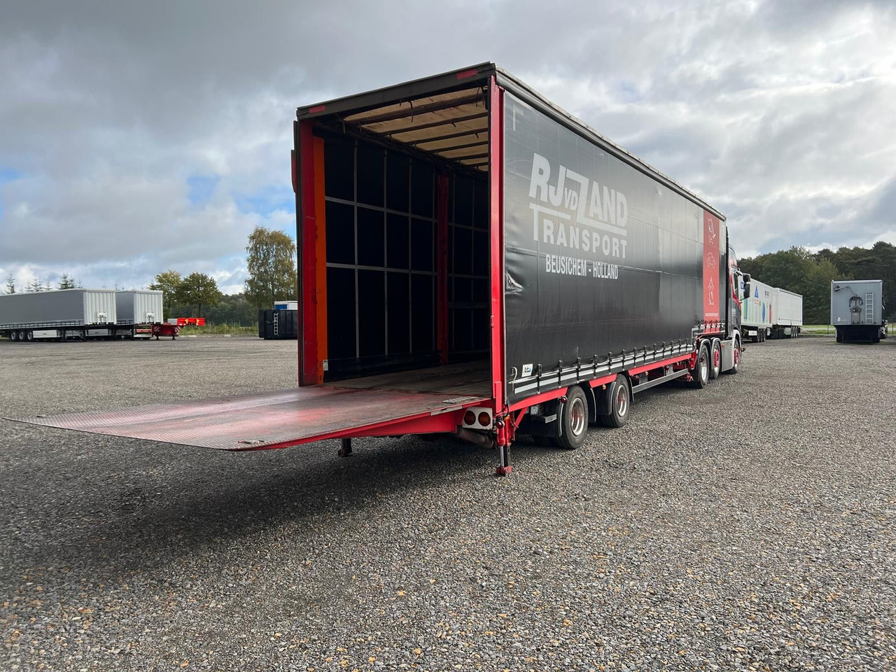 عربة منخفضة مسطحة نصف مقطورة Meusburger 2-Achs-Gabelstaplertransporter Rampe Dhollandia: صورة 6