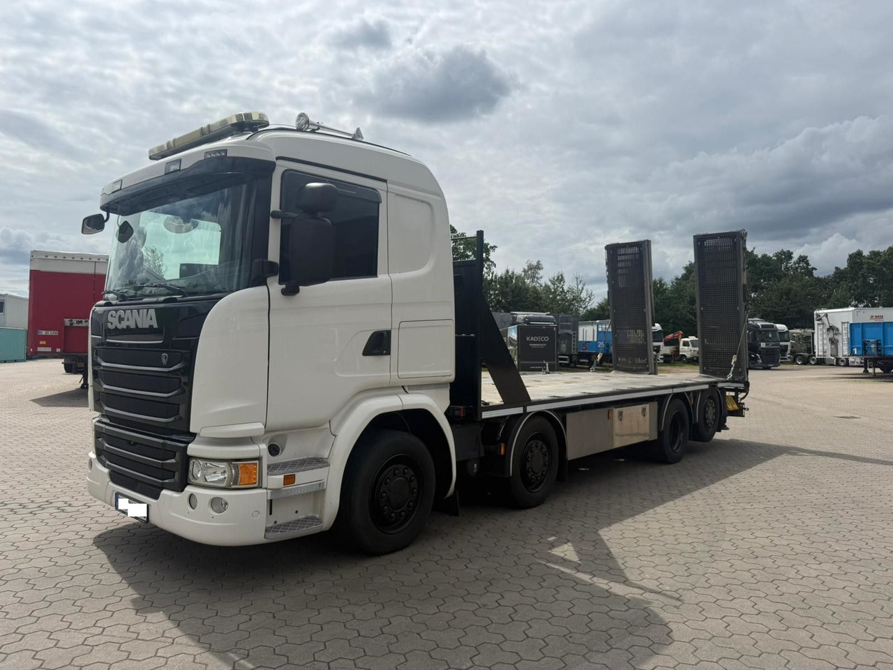 Scania G450 Baumaschinentransporter mit Rampen - شاحنة سحب: صورة 2 Scania G450 Baumaschinentransporter mit Rampen - شاحنة سحب: صورة 2