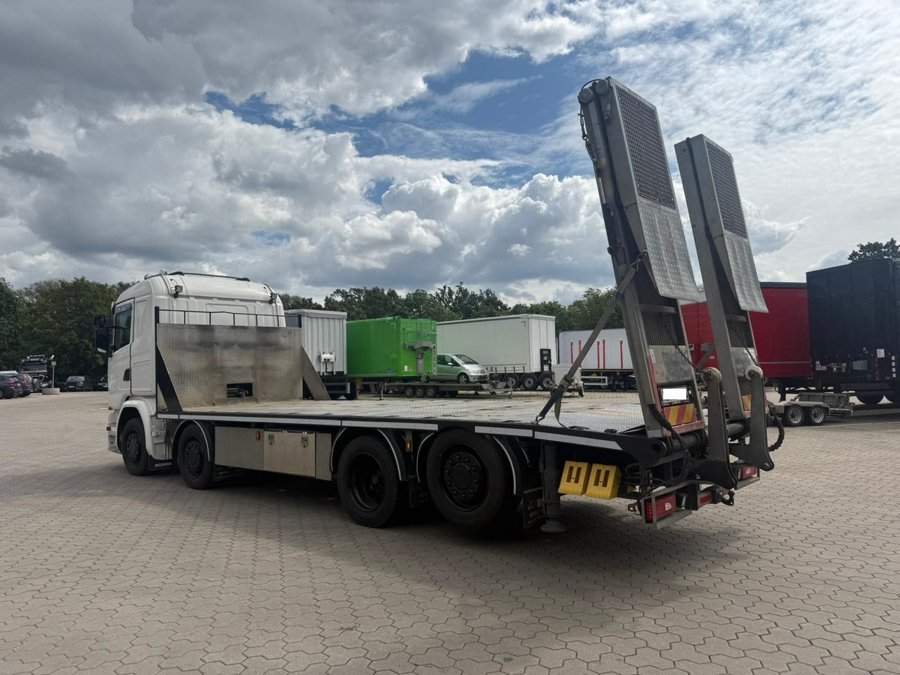 Scania G450 Baumaschinentransporter mit Rampen - شاحنة سحب: صورة 3 Scania G450 Baumaschinentransporter mit Rampen - شاحنة سحب: صورة 3
