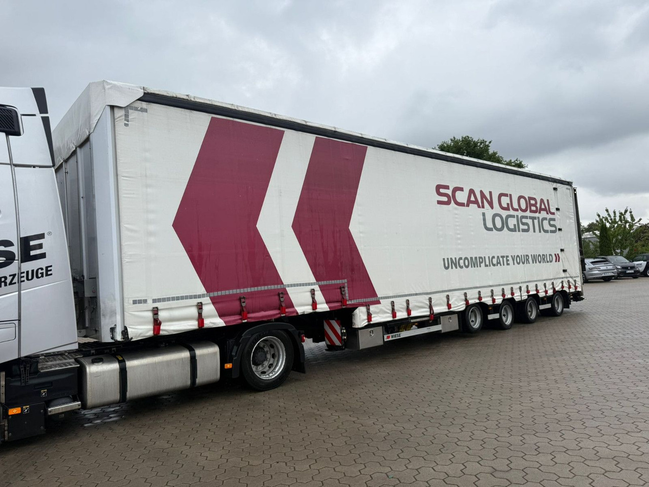Wiese 4-Achs Mega Gabelstaplertransporter Rampe - عربة منخفضة مسطحة نصف مقطورة: صورة 3 Wiese 4-Achs Mega Gabelstaplertransporter Rampe - عربة منخفضة مسطحة نصف مقطورة: صورة 3