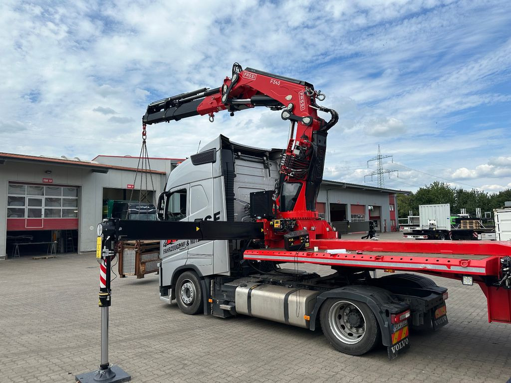Wiese Stufensattel Tieflader mit Kran Fassi F545 - نصف مقطورة مسطحة: صورة 1 Wiese Stufensattel Tieflader mit Kran Fassi F545 - نصف مقطورة مسطحة: صورة 1