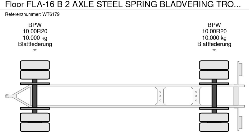 عربة مقطورة Floor FLA-16 B 2 AXLE STEEL SPRING BLADVERING TROMMELREM: صورة 16 عربة مقطورة Floor FLA-16 B 2 AXLE STEEL SPRING BLADVERING TROMMELREM: صورة 16