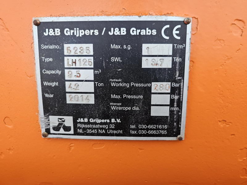Jb clamshell 9500 liter sennebogen sennebogen liebherr lh fuchs mhl - دلو انتزاع - آلات البناء: صورة 5 Jb clamshell 9500 liter sennebogen sennebogen liebherr lh fuchs mhl - دلو انتزاع - آلات البناء: صورة 5