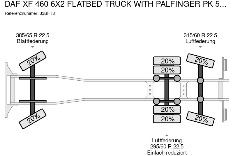 DAF XF 460 6X2 FLATBED TRUCK WITH PALFINGER PK 50002 CRANE DAF XF 460 6X2 FLATBED TRUCK WITH PALFINGER PK 50002 CRANE: صورة 10