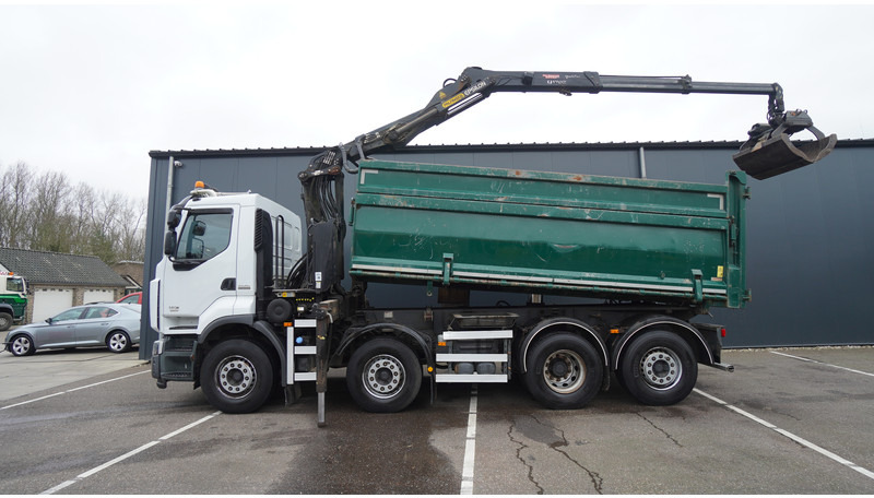 Renault PREMIUM 380 DXI 8X2/6 2 SIDE TIPPER WITH PLFINGER Q 170 Z CRANE.278.200KM - شاحنة كرين: صورة 2 Renault PREMIUM 380 DXI 8X2/6 2 SIDE TIPPER WITH PLFINGER Q 170 Z CRANE.278.200KM - شاحنة كرين: صورة 2