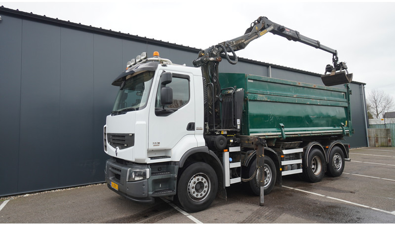 Renault PREMIUM 380 DXI 8X2/6 2 SIDE TIPPER WITH PLFINGER Q 170 Z CRANE.278.200KM - شاحنة كرين: صورة 3 Renault PREMIUM 380 DXI 8X2/6 2 SIDE TIPPER WITH PLFINGER Q 170 Z CRANE.278.200KM - شاحنة كرين: صورة 3