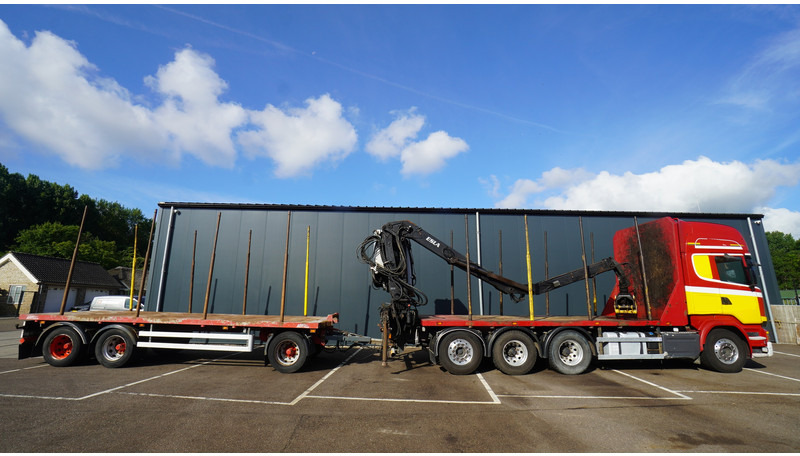 Scania R 580 V8 8X4 LOGTRANSPORT COMBI WITH MTDK YEAR 2012 TRAILER KESLA 46 CRANE - شاحنة قطع الأشجار, شاحنة كرين: صورة 4 Scania R 580 V8 8X4 LOGTRANSPORT COMBI WITH MTDK YEAR 2012 TRAILER KESLA 46 CRANE - شاحنة قطع الأشجار, شاحنة كرين: صورة 4