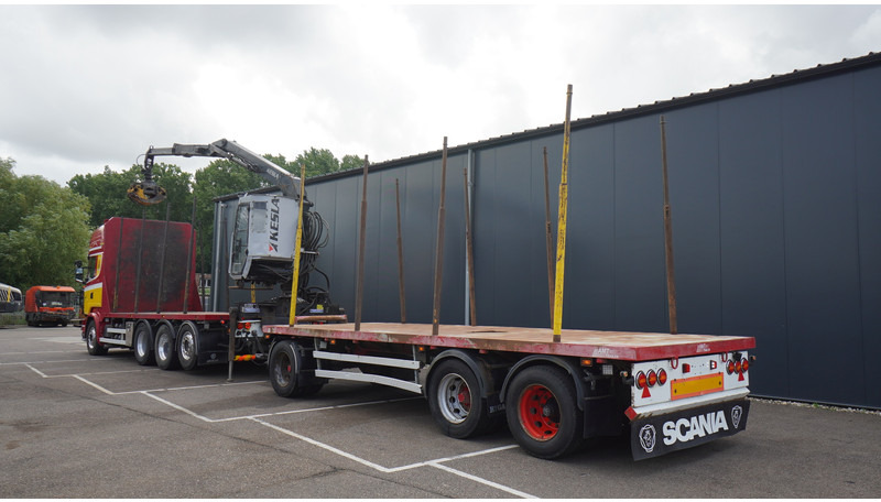 Scania R 580 V8 8X4 LOGTRANSPORT COMBI WITH MTDK YEAR 2012 TRAILER KESLA 46 CRANE - شاحنة قطع الأشجار, شاحنة كرين: صورة 5 Scania R 580 V8 8X4 LOGTRANSPORT COMBI WITH MTDK YEAR 2012 TRAILER KESLA 46 CRANE - شاحنة قطع الأشجار, شاحنة كرين: صورة 5
