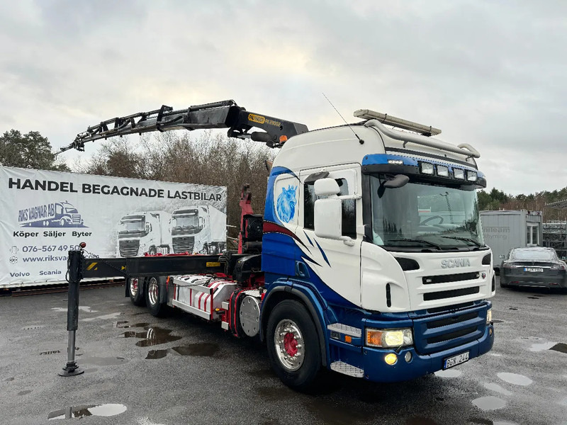 Scania P420 6X2*4, Hooklift-truck with Crane, 2008 - شاحنة, شاحنة كرين: صورة 1 Scania P420 6X2*4, Hooklift-truck with Crane, 2008 - شاحنة, شاحنة كرين: صورة 1