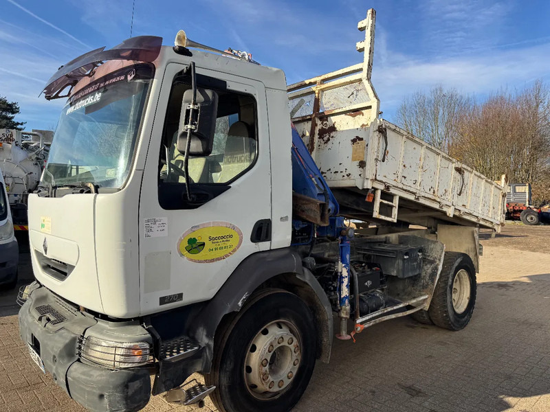 Renault Midlum 270 **TIPPER+FASSI CRANE-FRENCH TRUCK** - شاحنة قلاب, شاحنة كرين: صورة 1 Renault Midlum 270 **TIPPER+FASSI CRANE-FRENCH TRUCK** - شاحنة قلاب, شاحنة كرين: صورة 1