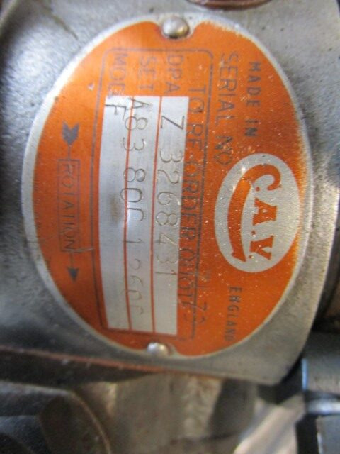 CAV ROTO DPA DIESEL FUEL INJECTION PUMP TYPE Z3268431 - نظام الوقود - شاحنة: صورة 2 CAV ROTO DPA DIESEL FUEL INJECTION PUMP TYPE Z3268431 - نظام الوقود - شاحنة: صورة 2