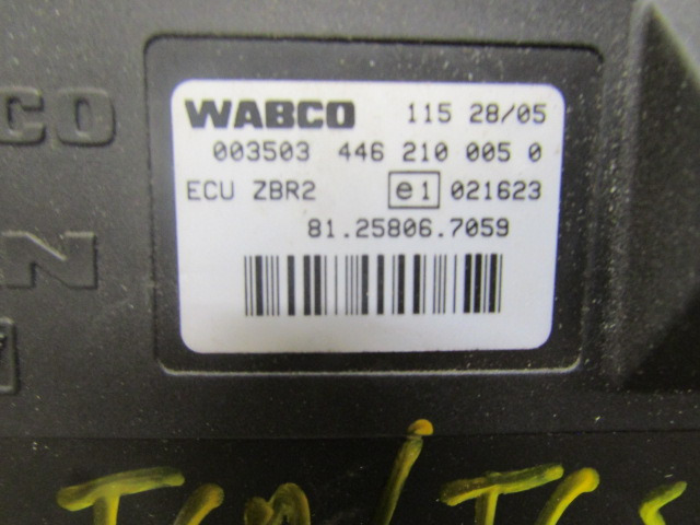 MAN TGA / TGS / TGX WABCO ZBR2 ECU 81.25806.7059 - وحدة تحكم الكتروني - شاحنة: صورة 2 MAN TGA / TGS / TGX WABCO ZBR2 ECU 81.25806.7059 - وحدة تحكم الكتروني - شاحنة: صورة 2