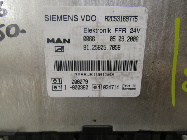 MAN TGL / TGM FFR UNIT ECU 81.25805.7056 - وحدة تحكم الكتروني - شاحنة: صورة 2 MAN TGL / TGM FFR UNIT ECU 81.25805.7056 - وحدة تحكم الكتروني - شاحنة: صورة 2