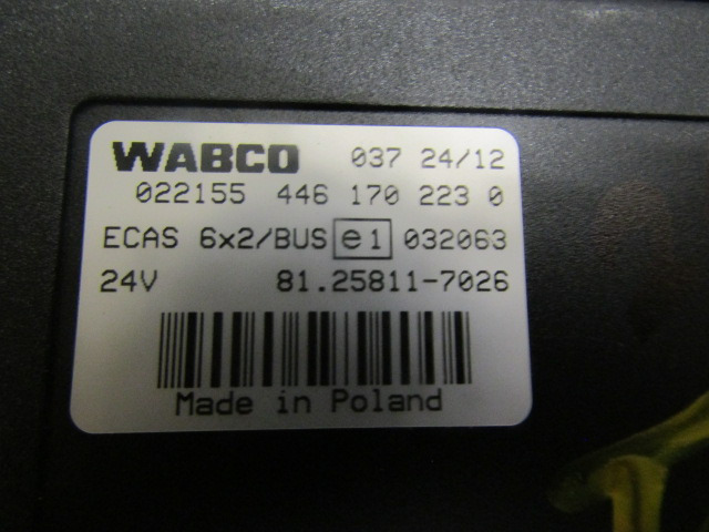 MAN TGS ECAS ECU P/NO 81.25811.7026 - وحدة تحكم الكتروني - شاحنة: صورة 2 MAN TGS ECAS ECU P/NO 81.25811.7026 - وحدة تحكم الكتروني - شاحنة: صورة 2