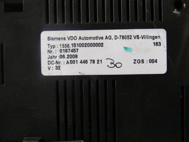 MERCEDES ATEGO CLOCK CLUSTER P/NO A001 448 7821 - مقود - شاحنة: صورة 2 MERCEDES ATEGO CLOCK CLUSTER P/NO A001 448 7821 - مقود - شاحنة: صورة 2