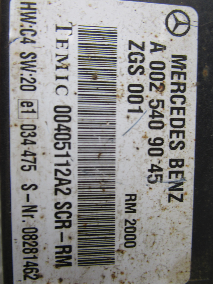 MERCEDES AXOR SCR CONTROL UNIT P/NO A0025409045 - النظام الكهربائي - شاحنة: صورة 2 MERCEDES AXOR SCR CONTROL UNIT P/NO A0025409045 - النظام الكهربائي - شاحنة: صورة 2
