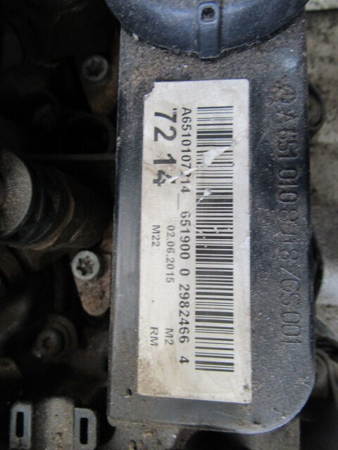 MERCEDES VITO 651.900.2.2 ENGINE COMPLETE 2015 EURO 6 ONLY 40,000 MILES (PARTS ONLY DAMAGED BLOCK) - محرك - شاحنة: صورة 1 MERCEDES VITO 651.900.2.2 ENGINE COMPLETE 2015 EURO 6 ONLY 40,000 MILES (PARTS ONLY DAMAGED BLOCK) - محرك - شاحنة: صورة 1
