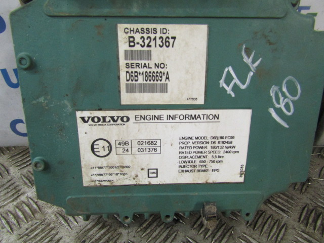 VOLVO FL6 D6B 180 ENGINE ECU O/NO 03161965 – PO3 - وحدة تحكم الكتروني - شاحنة: صورة 2 VOLVO FL6 D6B 180 ENGINE ECU O/NO 03161965 – PO3 - وحدة تحكم الكتروني - شاحنة: صورة 2