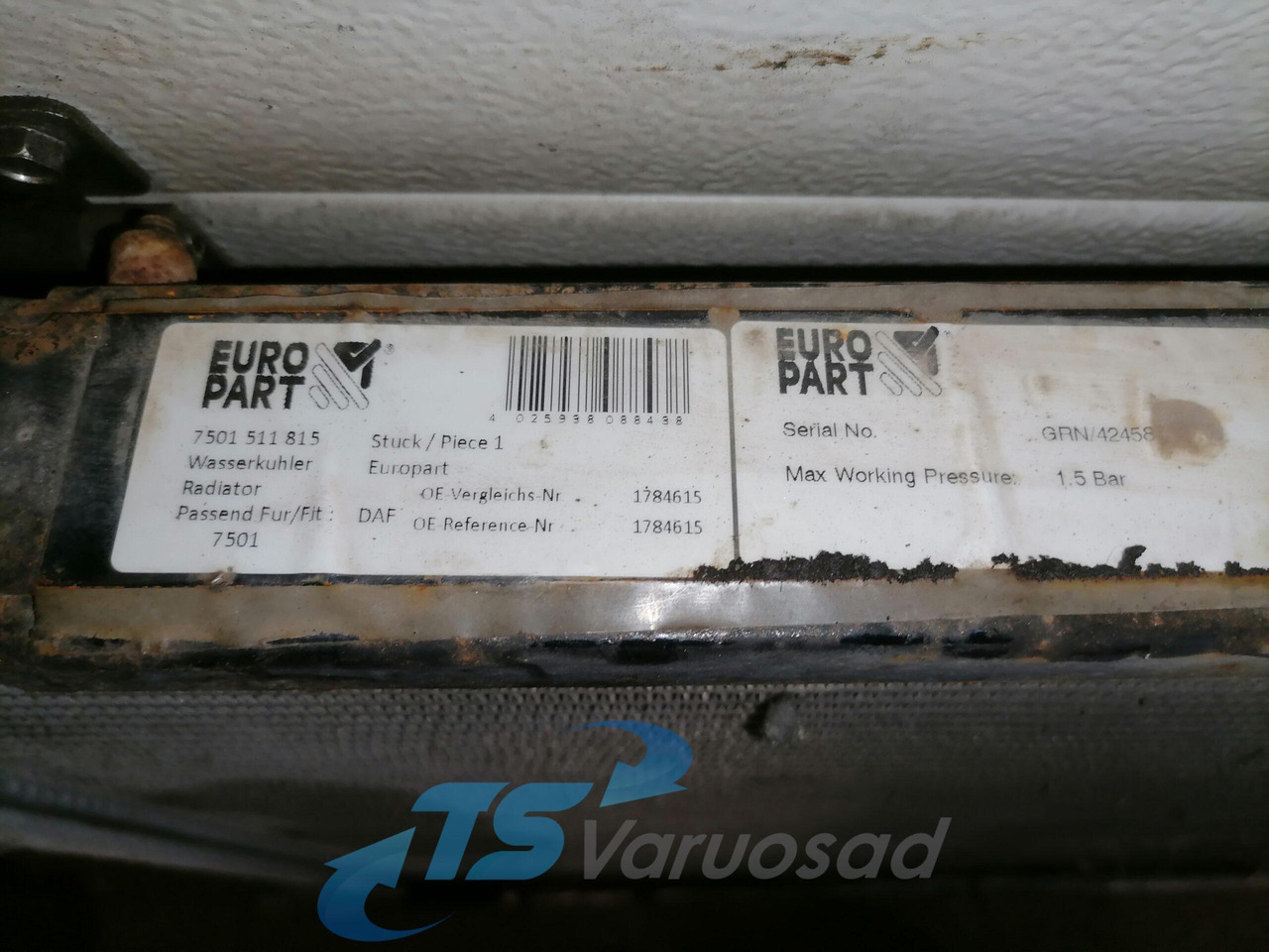 Scania Cooling radiator 1769999 - مبرد المحرك - شاحنة: صورة 5 Scania Cooling radiator 1769999 - مبرد المحرك - شاحنة: صورة 5