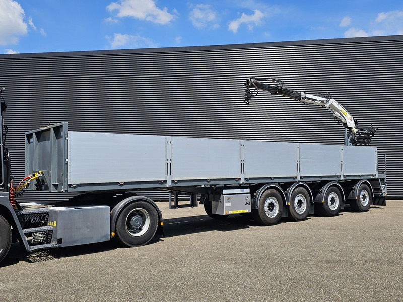 Kwb JKB KRAAN / 2 x STEERING + 2 X LIFT AXLE - نصف مقطورة مسطحة: صورة 1 Kwb JKB KRAAN / 2 x STEERING + 2 X LIFT AXLE - نصف مقطورة مسطحة: صورة 1
