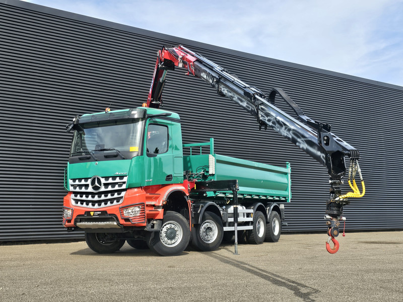 Mercedes-Benz AROCS 4145 / 8X6 / TIPPER + HMF CRANE - شاحنة كرين: صورة 2 Mercedes-Benz AROCS 4145 / 8X6 / TIPPER + HMF CRANE - شاحنة كرين: صورة 2