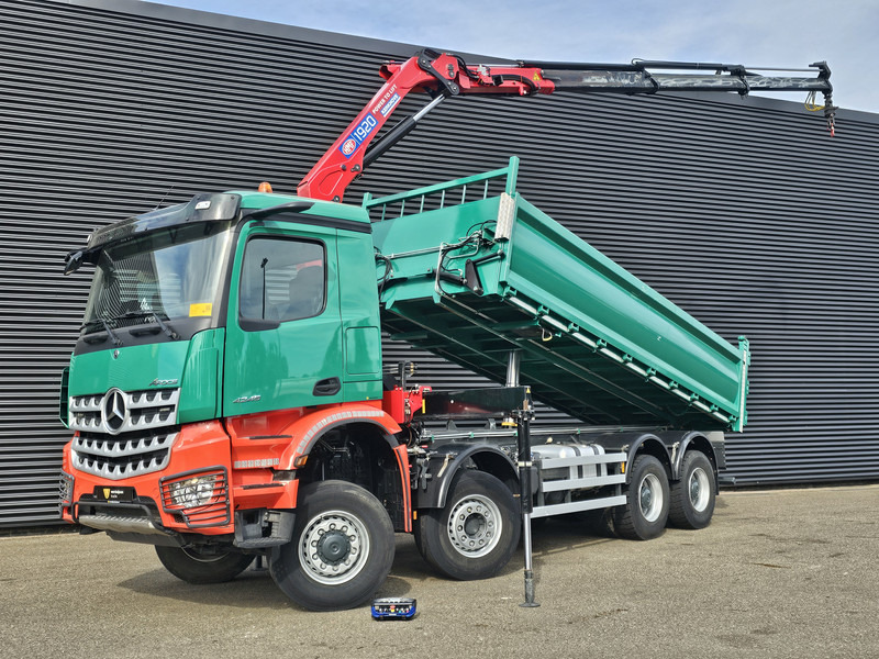 Mercedes-Benz AROCS 4145 / 8X6 / TIPPER + HMF CRANE - شاحنة قلاب, شاحنة كرين: صورة 1 Mercedes-Benz AROCS 4145 / 8X6 / TIPPER + HMF CRANE - شاحنة قلاب, شاحنة كرين: صورة 1
