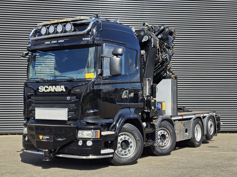 وحدة جر Scania R490 8x2 / HMF 85 T/M CRANE + WINCH + JIB: صورة 12