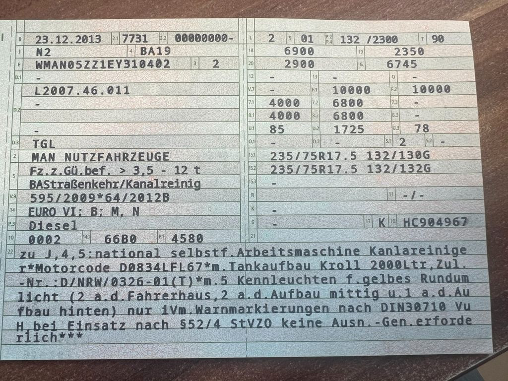 MAN 10.180 Saug & Druck & Spülwagen & Funk Euro 6 - شاحنة الشفط: صورة 3 MAN 10.180 Saug & Druck & Spülwagen & Funk Euro 6 - شاحنة الشفط: صورة 3