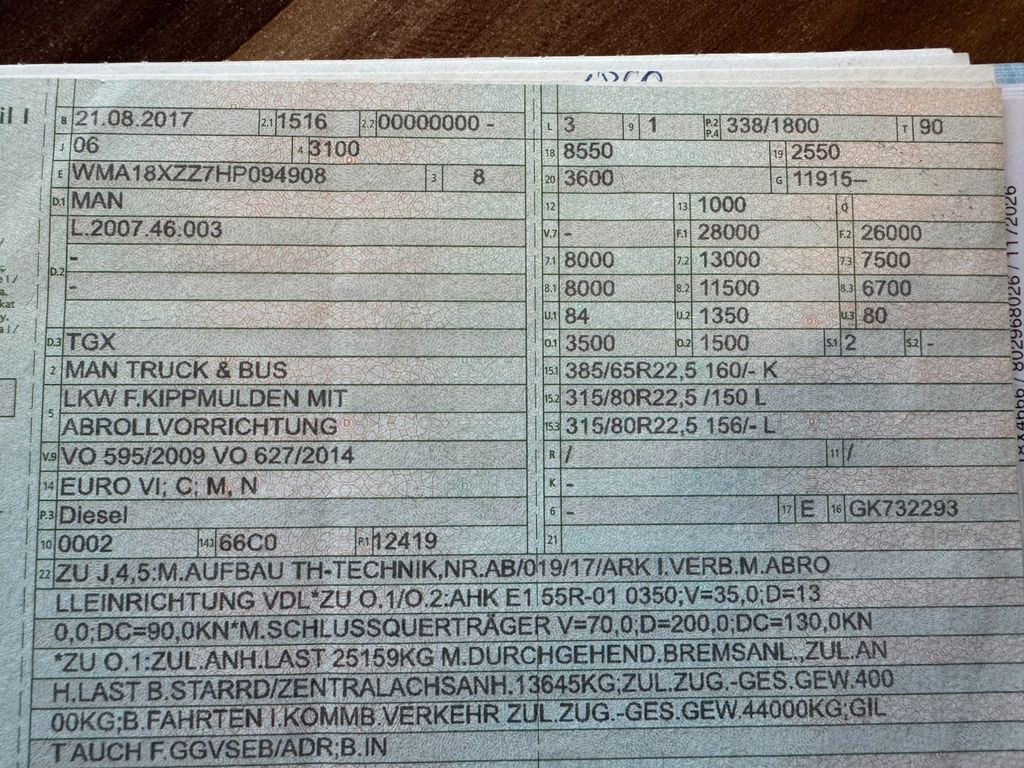 MAN 26.460 6X2 Retarder Klima Navigation guter Zust. MAN 26.460 6X2 Retarder Klima Navigation guter Zust. - شاحنة ذات خطاف: صورة 2 MAN 26.460 6X2 Retarder Klima Navigation guter Zust. MAN 26.460 6X2 Retarder Klima Navigation guter Zust. - شاحنة ذات خطاف: صورة 2