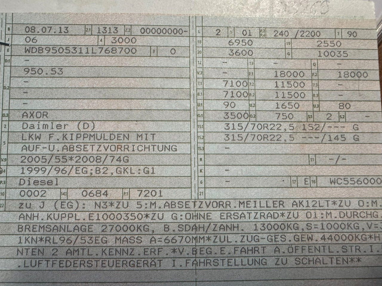Mercedes-Benz 1833 4X2 Meiller AK 12 Absetzkipper Mercedes-Benz 1833 4X2 Meiller AK 12 Absetzkipper - شاحنة نقل المخلفات: صورة 4 Mercedes-Benz 1833 4X2 Meiller AK 12 Absetzkipper Mercedes-Benz 1833 4X2 Meiller AK 12 Absetzkipper - شاحنة نقل المخلفات: صورة 4