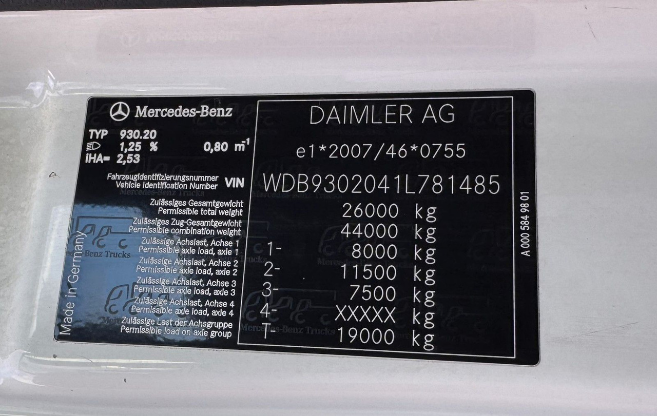 Mercedes-Benz 2541 6X2 Pritsche mit Kran Atlas 135 E2 Funk - شاحنة كرين: صورة 2 Mercedes-Benz 2541 6X2 Pritsche mit Kran Atlas 135 E2 Funk - شاحنة كرين: صورة 2