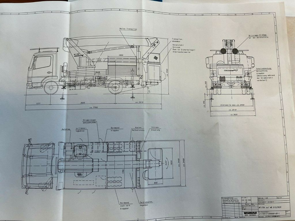 Mercedes-Benz 815 4x2 Hubarbeitsbühne Wumag 170 high 17 m Mercedes-Benz 815 4x2 Hubarbeitsbühne Wumag 170 high 17 m - منصة تلسكوبية محمولة على شاحنة, شاحنة التوصيل: صورة 5 Mercedes-Benz 815 4x2 Hubarbeitsbühne Wumag 170 high 17 m Mercedes-Benz 815 4x2 Hubarbeitsbühne Wumag 170 high 17 m - منصة تلسكوبية محمولة على شاحنة, شاحنة التوصيل: صورة 5