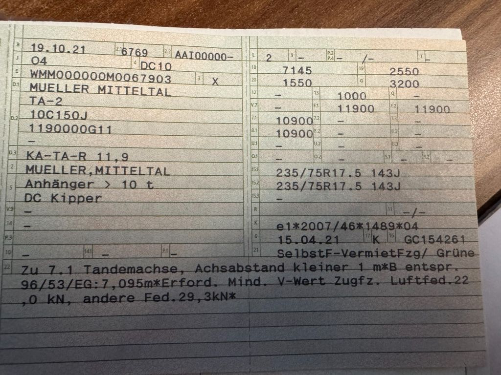 Müller-Mitteltal 2 Achs 3 Seitenkipper 11900 Kg - مقطورة قلاب: صورة 2 Müller-Mitteltal 2 Achs 3 Seitenkipper 11900 Kg - مقطورة قلاب: صورة 2