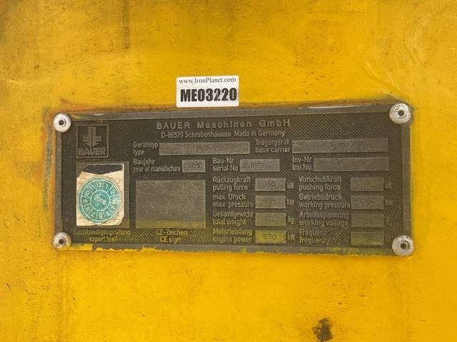 Bauer MBG24 - برج الحفر: صورة 5 Bauer MBG24 - برج الحفر: صورة 5