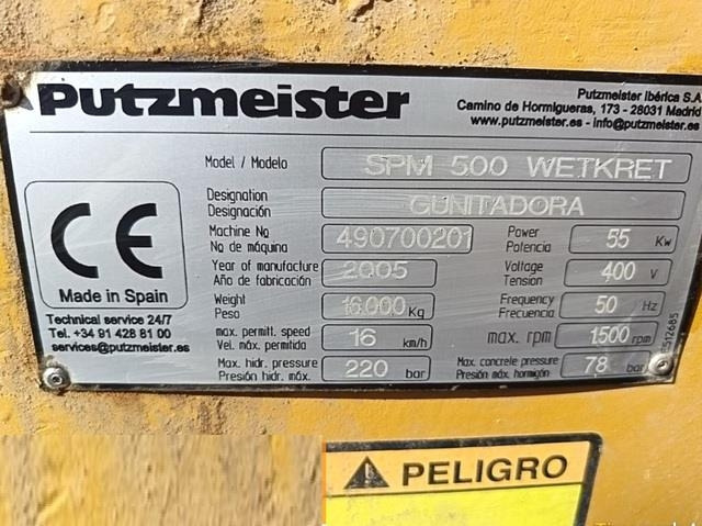 Putzmeister SPM500PC - مضخة خرسانة: صورة 4 Putzmeister SPM500PC - مضخة خرسانة: صورة 4