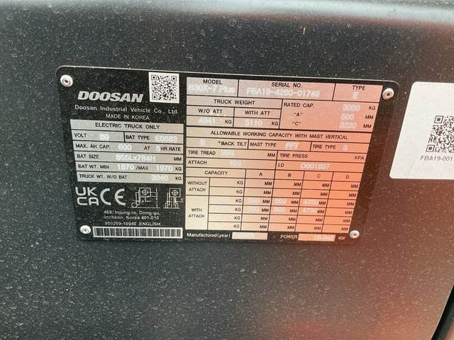 Doosan B30X-7 PLUS - رافعة شوكية كهربائية: صورة 5 Doosan B30X-7 PLUS - رافعة شوكية كهربائية: صورة 5