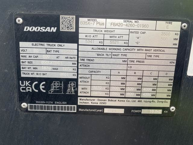 Doosan B35X-7 PLUS - رافعة شوكية كهربائية: صورة 5 Doosan B35X-7 PLUS - رافعة شوكية كهربائية: صورة 5