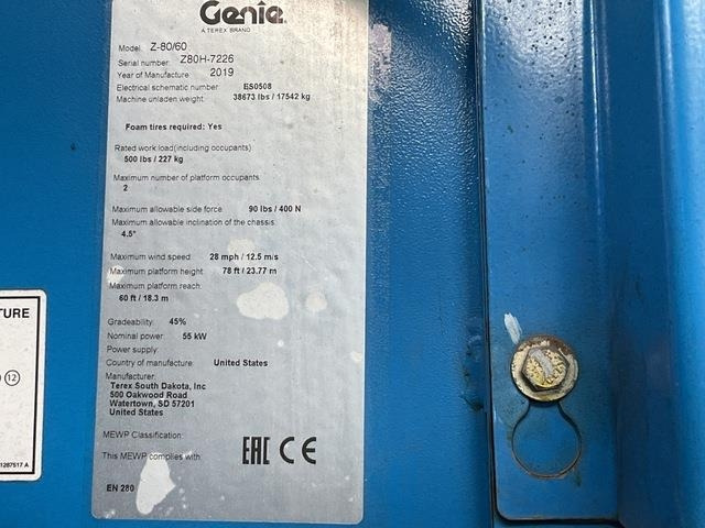 Genie Z80 - شاحنة ذراع مفصلي: صورة 5 Genie Z80 - شاحنة ذراع مفصلي: صورة 5
