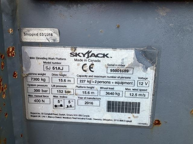 SkyJack SJ51AJ - شاحنة ذراع مفصلي: صورة 5 SkyJack SJ51AJ - شاحنة ذراع مفصلي: صورة 5