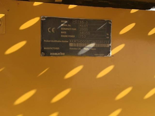 Komatsu HD785-5 - شاحنة قلاب صلبة: صورة 5 Komatsu HD785-5 - شاحنة قلاب صلبة: صورة 5