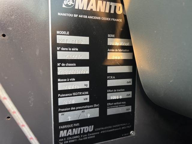 Manitou MRT2150 - رافعة تلسكوبية: صورة 5 Manitou MRT2150 - رافعة تلسكوبية: صورة 5