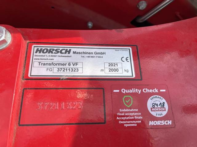 Horsch Transformer 6VF - معدات حرث التربة: صورة 5 Horsch Transformer 6VF - معدات حرث التربة: صورة 5