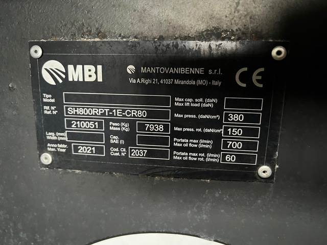 MBI SH800RPT-1E-CR80 - مقص الهدم - آلات البناء: صورة 2 MBI SH800RPT-1E-CR80 - مقص الهدم - آلات البناء: صورة 2